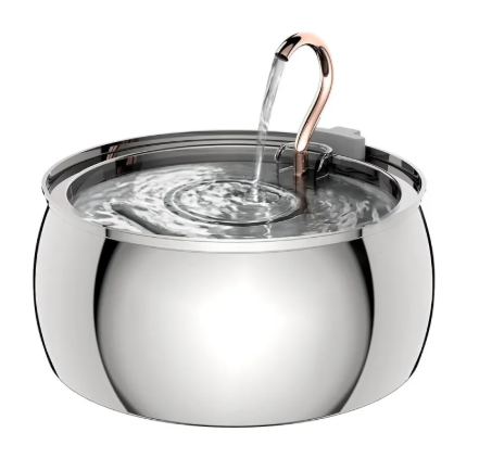 4L Stainless Steel Pet Water Fountain – Automatic Flow Drinking Dispenser for Dogs & Cats (US plug)