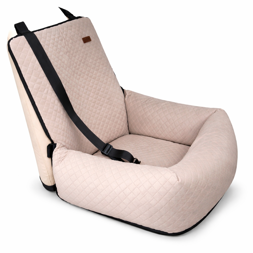 Dog Car Seat Booster with Safety Strap for Secure and Comfortable Travel