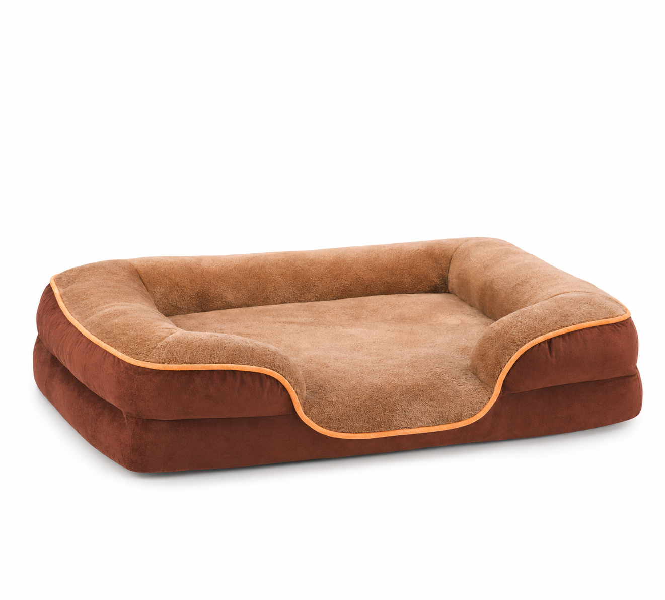 Orthopedic Memory Foam Dog Bed – Calming Bolster Support for Deep Sleep & Joint Relief