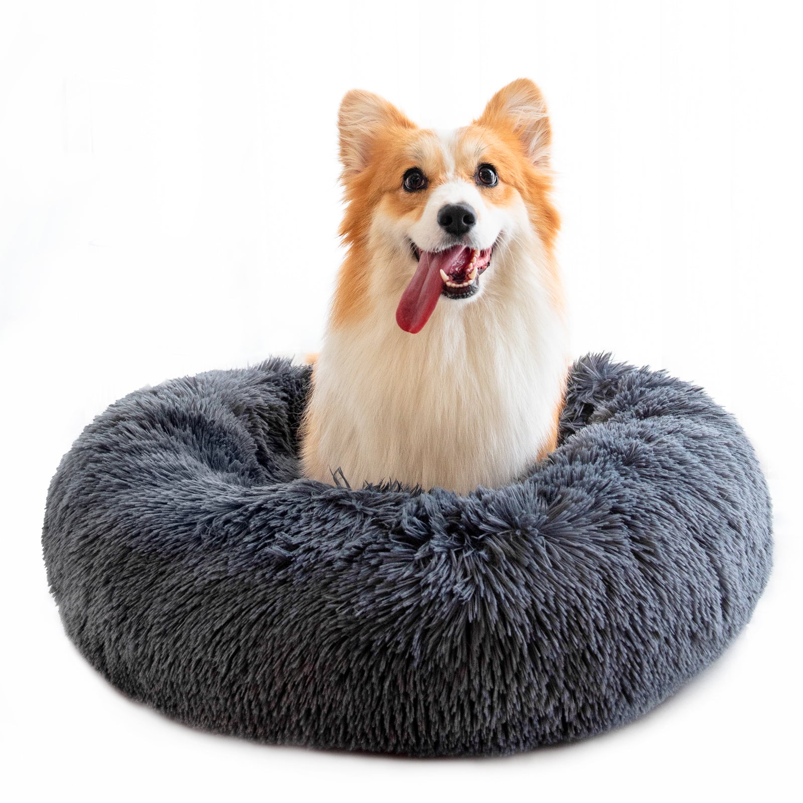 Calming Plush Donut Dog Bed – Ultra‑Soft, Comfort‑Boosting Anxiety‑Relief Bed for Pets