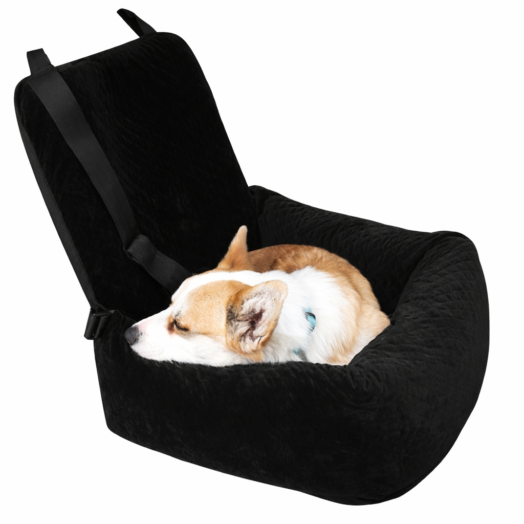 Dog Car Seat Booster with Safety Strap for Secure and Comfortable Travel