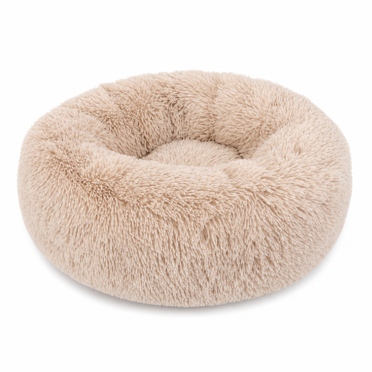 Calming Plush Donut Dog Bed – Ultra-Soft Anxiety Relief Bed