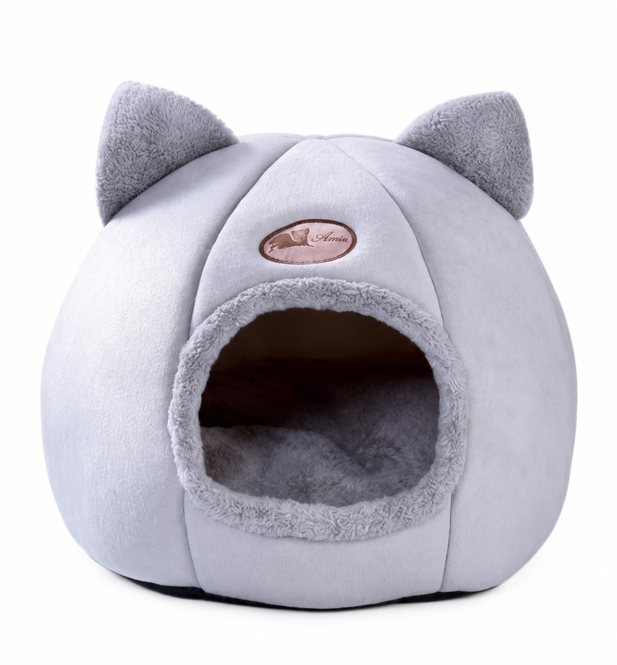 Enclosed Cozy Cat Cave Bed Hideout for Warm, Secure Sleep
