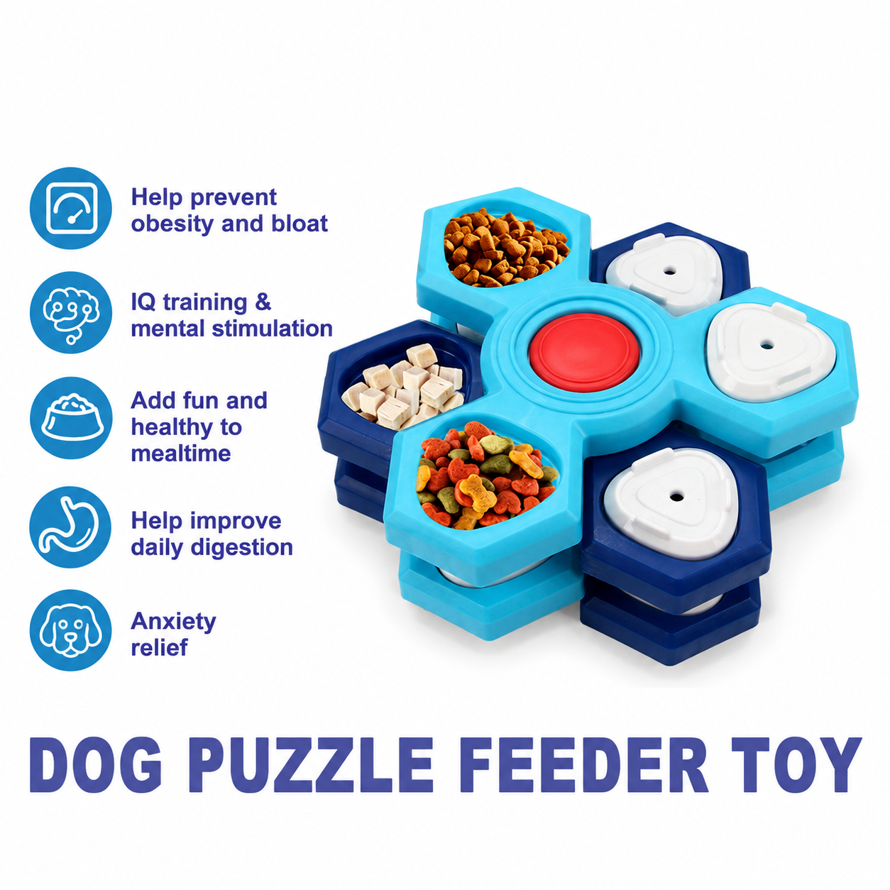 Interactive Dog Puzzle Feeder – Slow Feed & Mental Stimulation Toy